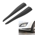 1 Pair Car Carbon Fiber Silicone Bumper Strip, Style: Short (Black)