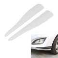 1 Pair Car Carbon Fiber Silicone Bumper Strip, Style: Short (White)