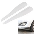 1 Pair Car Solid Color Silicone Bumper Strip, Style: Long (White)