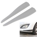 1 Pair Car Carbon Fiber Silicone Bumper Strip, Style: Long (Grey)