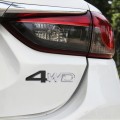 Car 4WD Personalized Aluminum Alloy Decorative Stickers, Size: 13x3.5x0.3cm (Black Silver)