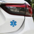Car Star of Life Personalized Aluminum Alloy Decorative Stickers, Size: 6.5x0.5cm (Blue)