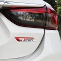 1 Pair Car Racing Development TRD Personalized Aluminum Alloy Decorative Stickers, Size: 11.5 x 2.5