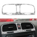 Car Middle Air Outlet Diamond Decoration Cover Sticker for Volkswagen Golf 6 2008-2012, Left and Rig