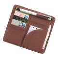 Car Multifunctional Sun Visor Card Holder Bill Storage Card Bag (Brown)