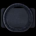 D Style Car Universal Self Heating Plush Warm Anti-skid Steering Wheel Cover, Diameter: 38cm (Black)