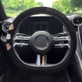 D Style Car Universal Cartoon Pattern Plush Warm Anti-skid Steering Wheel Cover, Diameter: 38cm (Bla