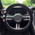 Round Style Car Universal Cartoon Pattern Plush Warm Anti-skid Steering Wheel Cover, Diameter: 38cm