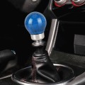 Car Carbon Fiber Pattern Gear Shift Knob Round Modified Gear Shift Head (Blue)