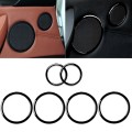 6pcs / Set Car Door Horn Ring Decorative Sticker for BMW X5 E70 2008-2013 / X6 E71 2009-2014, Left a