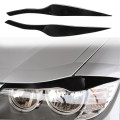 Pair Car Lamp Eyebrow Soft Decorative Sticker for BMW 3 Series E90 2005-2012(Black)