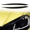 Pair Car Lamp Eyebrow Soft Decorative Sticker for Volkswagen Golf 7 / 7.5 2013-2018 (Black)