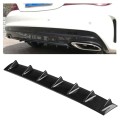 Universal Car Rear Bumper Lip Diffuser 7 Shark Fin Style Carbon Fiber ABS, Size: 85.0x18.0x5.0cm