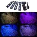 4 in 1 3.2W 12 LEDs RGB Car Interior Floor Decoration Atmosphere Colorful Neon Light Lamp with Wirel