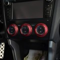 3 PCS Car Aluminum Air Conditioner Knob Case For Subaru(Red)