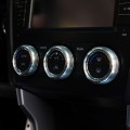 3 PCS Car Aluminum Air Conditioner Knob Case For Subaru(Silver)