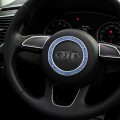Universal Car Aluminum Steering Wheel Decoration Ring with Diamond For Start Stop Engine System(Blue
