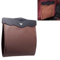 Car Multifunctional LED Design Hanging Folding Garbage Bin Storage Box (Brown)