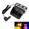 S8 8 LEDs 8W High Power Suction Cup Car Strobe Light Warning Light (Red to white)