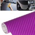 Car Decorative 3D Carbon Fiber PVC Sticker, Size: 152cm x 50cm(Purple)
