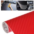Car Decorative 3D Carbon Fiber PVC Sticker, Size: 152cm x 50cm(Red)