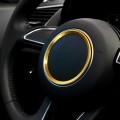 Car Aluminum Steering Wheel Decoration Ring For Audi(Gold)