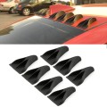 7 PCS Universal Car Eagle Claw Style Shark Fin Diffuser Vortex Generator Roof Spoiler
