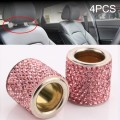 4 PCS Car Crystal Head Pillow Modified Decoration (Pink)