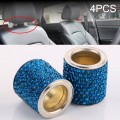 4 PCS Car Crystal Head Pillow Modified Decoration (Peacock Blue)