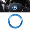 Aluminium Alloy Steering Wheel Decoration Ring Cover Sticker for BMW(Blue)