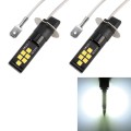 2 PCS H3 DC9-16V / 3.5W / 6000K / 320LM Car Auto Fog Light 12LEDs SMD-ZH3030 Lamps, with Constant Cu