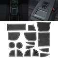 Car Water Cup Gate Slot Mats Plastic White Luminous Anti-Slip Interior Door Pad for Mazda CX-5 2013-