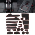 Car Water Cup Gate Slot Mats Plastic Red Anti-Slip Interior Door Pad for Mazda CX-5 2015