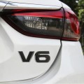 V6 Shape Car Metal Body Decorative Sticker (Black)