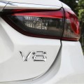 V8 Connect Shape Car Metal Body Decorative Sticker, Size : S (Silver)