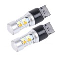 2 PCS T20/7443 10W 1000 LM 6000K White + Yellow Light Turn Signal Light with 20 SMD-5730-LED Lamps A