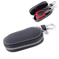 Universal Leather Crocodile Texture Waist Hanging Zipper Wallets Key Holder Bag (No Include Key)(Bla