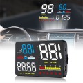 D5000 OBD2 5 inch Vehicle-mounted Head Up Display Security System, Support Car Speed / Engine Revolv
