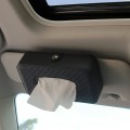 Car Sun Visor Hanger Tissue Box Paper Napkin Bag With 83g Napskins(Black)