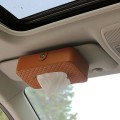 Car Sun Visor Hanger Tissue Box Paper Napkin Bag With 83g Napskins(Brown)