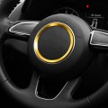 Car Auto Steering Wheel Ring Cover Trim Sticker Decoration for Audi A4L / A3 / A5 2017-2019(Gold)