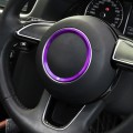 Car Auto Steering Wheel Ring Cover Trim Sticker Decoration for Audi A4L / A3 / A5 2017-2019(Purple)