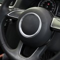 Car Auto Steering Wheel Ring Cover Trim Sticker Decoration for Audi A4L / A3 / A5 2017-2019(Silver)