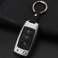 A Style Car Buckle Key Shell Zinc Alloy Car Key Shell Case Key Ring for Skoda, Random Color Delivery