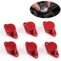 6 PCS 22mm Swirl Flap Flaps Delete Removal Blanks Plugs for BMW M57 (6-cylinder)(Red)