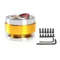 Universal 60mm Car Steering Wheel Quick Release HUB Racing Adapter Snap Off Boss Kit(Gold)