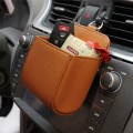 Car Air Vent Mobile Cellphone Pocket Bag Pouch Box Storage Organizer Carrying Case(Brown)