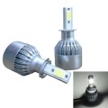2pcs H3 18W 1800LM 6000K Waterproof IP68 Car Auto LED Headlight with 2 COB LED Lamps, DC 9-36V(Whit