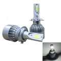 2pcs H7 18W 1800LM 6000K Waterproof IP68 Car Auto LED Headlight with 2 COB LED Lamps, DC 9-36V(White