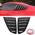 2 PCS Carbon Fiber Painted Panel Side Window Louver Cover Cooling Panel Trim Set for Ford Mustang 20